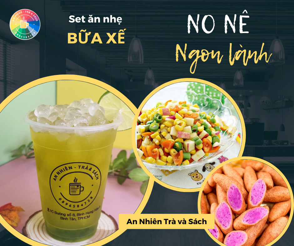 SET 1: Bắp xào ngũ sắc, Khoai mỡ chiên giòn, Trà xanh dưa lưới